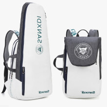 Tennis Bag Backpack Large Gray Racket Carry Bag for Tennis Paddle Squash Badminton with Durable Material and Enhanced Storage