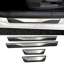 For Mazda CX5 CX-5 2013 2014 2015 2016 2017 2018 2019 2022 Car Accessories Door Sill Protection Scuff Plate Pedal Threshold Trim