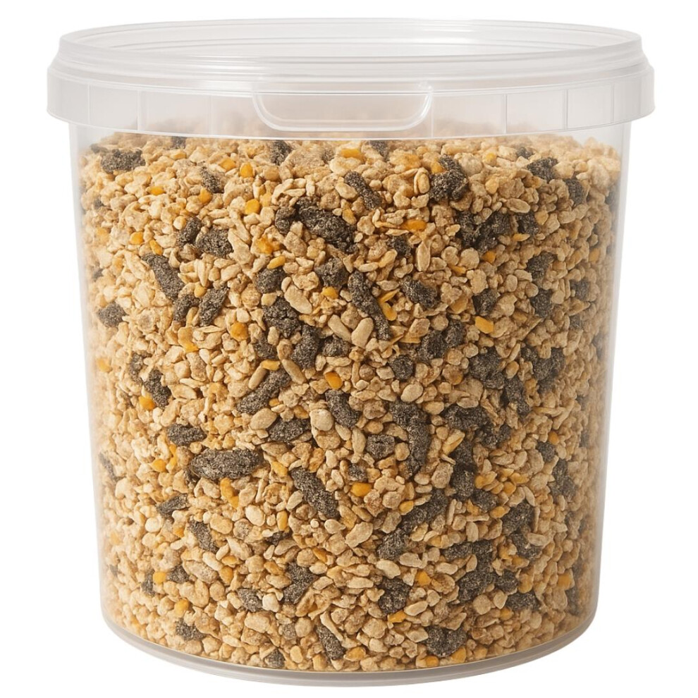 Hungry Wings Wild Bird Food Tub | No Mess Husk Free High Energy Mix 1L