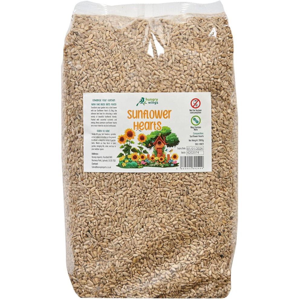 Premium Wild Bird Food 5L Refill, (5L Bag, Sunflower Hearts) | Refill Bag - Image 4