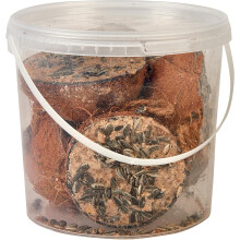 Hungry Wings Sunflower Coconut Halves 6 Pack | Wild Bird Food | Ready-to-Hang High Energy Suet Feed
