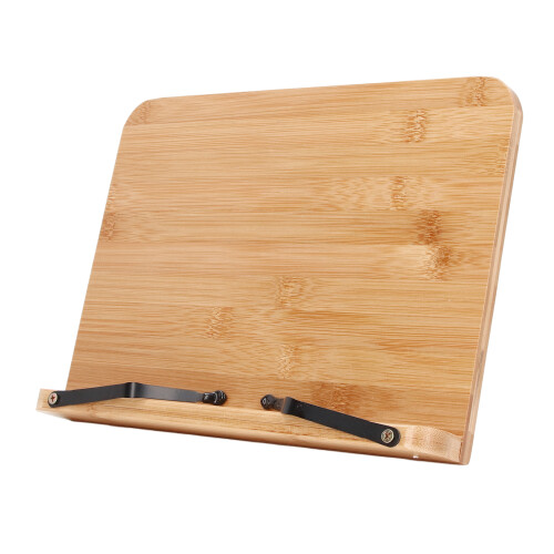 Bamboo Book Stand Foldable Wooden Cookbook Holder 1