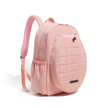 Tennis Backpack for Children and Women, Adjustable Large Capacity Racket Bag, Pink Tennis Cover for Head for Adults and Kids