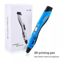 (Sl-300-blue) Sl-300 3d Printing Pen Sl 300 White Color 3d Printing Pencil With 1.75mm 5m Pla Abs Printer Filament Creative Gift For Children Tw