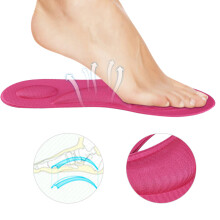 Orthopädische Einlegesohlen Flache Füße Fußgewölbe Unterstützung Memory-Schaum Einlegesohle Schuhpolster Komfort Rosenrot für Damen