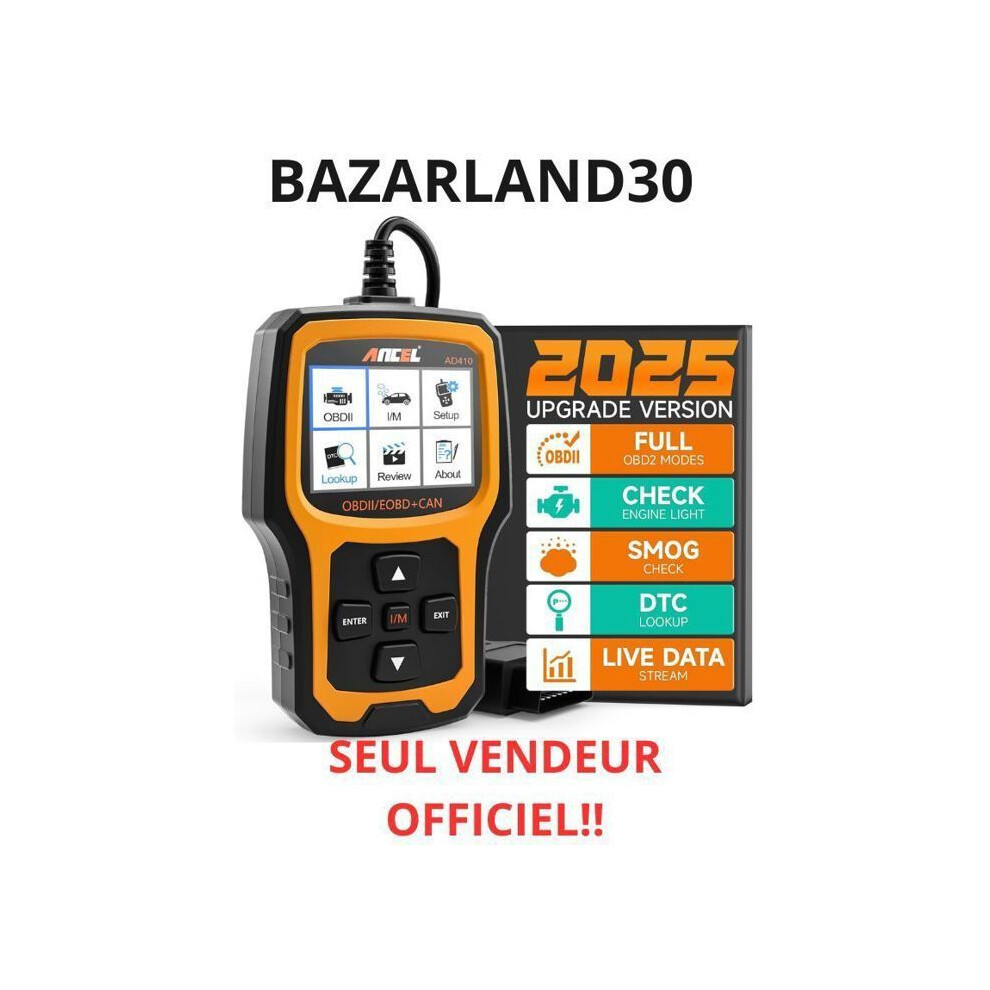 OBD2 Scanner - ANCEL - AD410 - 10 Functies - 2,4 inch Kleurenbeeldscherm