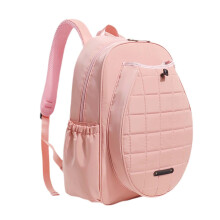 Tennis Backpack for Women, Portable Pink Badminton Bag, Racket Holder with Ball Compartment, Durable and Stylish Design