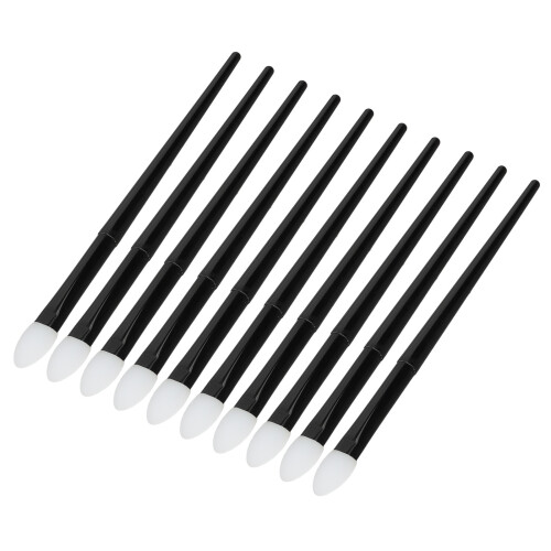 10pcs Silicone Eyeshadow Brush Soft Reusable Long 1
