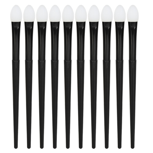 10pcs Silicone Eyeshadow Brush Soft Reusable Long