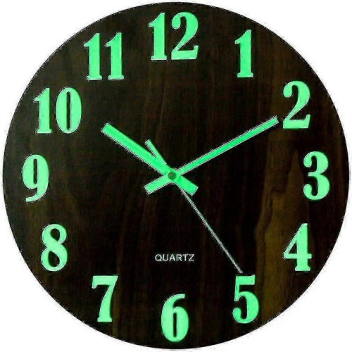 Luminous Wall Clock, Silent Wall Clock, Large Dial with 30cm Tw