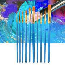 Set di 10 spazzole per capelli in nylon per bambini - assortite, 18,8 cm