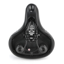Sella da bici in pelle PU nera 745 g 26x20x8 cm