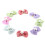 30 pezzi di elastici per capelli con fiocco, 4 cm, 6 colori, perla 1