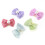 30 pezzi di elastici per capelli con fiocco, 4 cm, 6 colori, perla 7