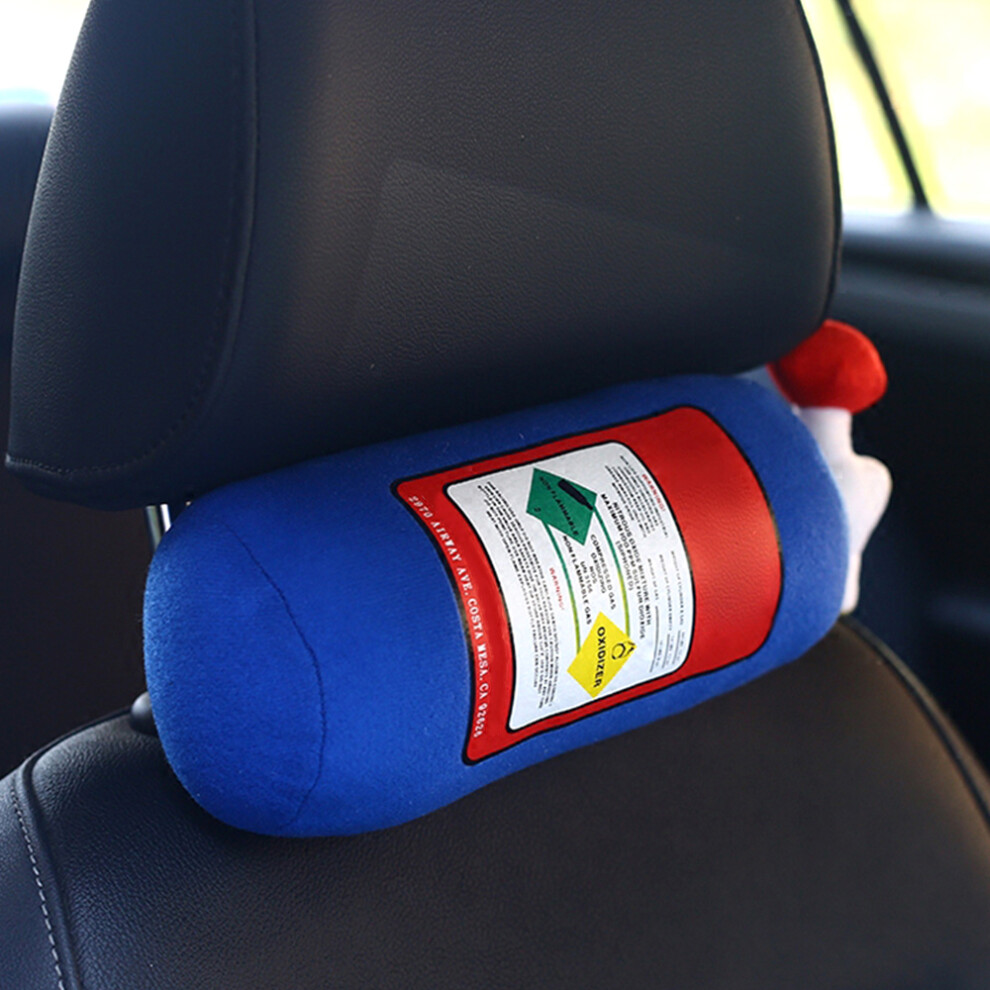 Creative Nitrous Oxide Bottle Car Headrest Pillow 28Cm Blue 7891343610895