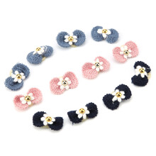 12 pièces de nœuds décoratifs pour poils d'animaux, 3 cm, Corée, Rose/Bleu/Bleu marine