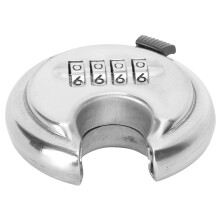 4-Digit Stainless Steel Padlock with Hardened Shackle for Garage & Storage