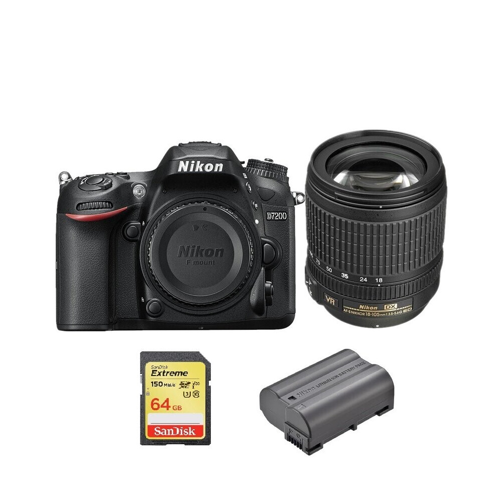 Nikon D7200+Af-S 18-105Mm F3.5-5.6+Sandisk Extreme 64G Sd+En-El15b
