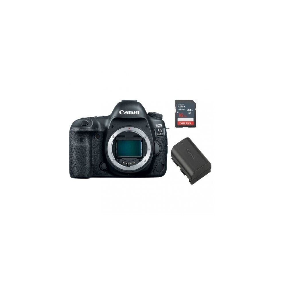 Canon Eos 5D Iv Body + 16Gb Sd Card + Lp-E6n Battery