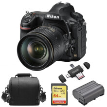 Nikon D850 Af-S 24-120Mm F4G Ed Vr+64Gb Sdcard+borsa+batteria+lettore di schede