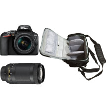 Nikon D3500 Kit (AF-P 18-55 VR)(70-300 VR) Black with Kamkorda Bag
