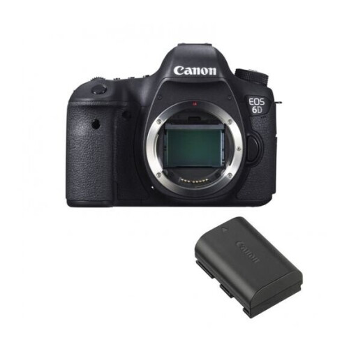 CANON EOS 6D Body (J tot E) + CANON LP-E6N Batterij