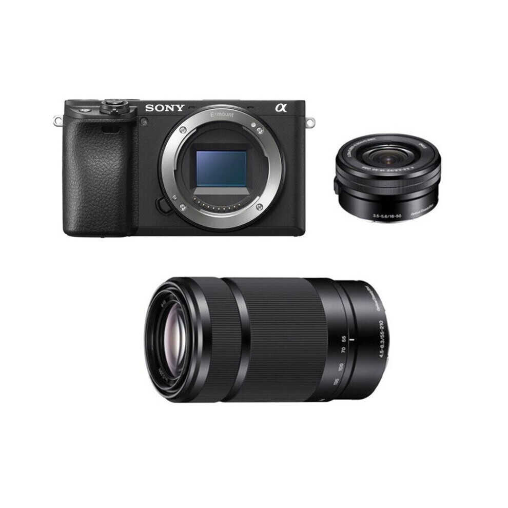 Sony a6400 Mirrorless Camera Bundle: 16-50mm OSS + 55-210mm OSS Lenses