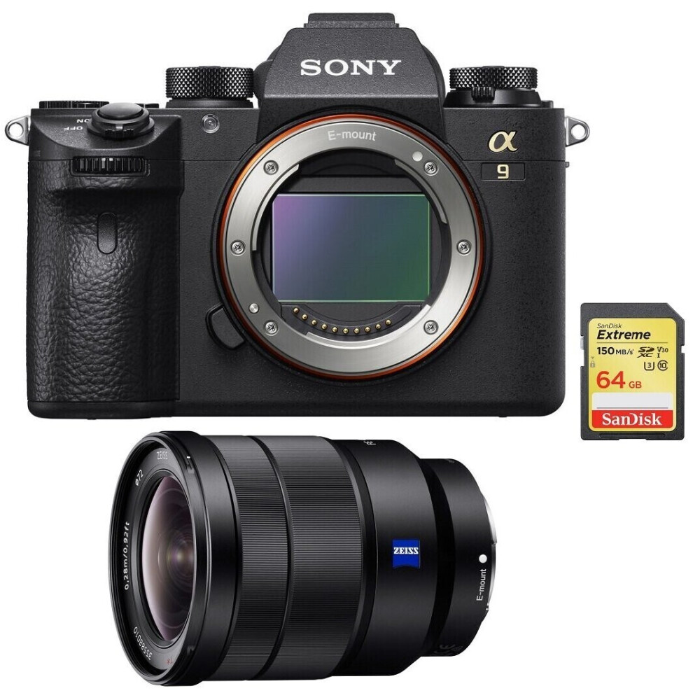 SONY A9 + SEL 16-35MM F4 ZA OSS + 64GB SD card