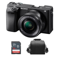 SONY A6400 Black KIT SEL 16-50MM F3.5-5.6 OSS Negro +Bolsa +Tarjeta SD 16GB