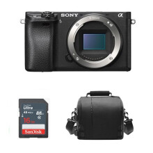 SONY A6400 Body Black + Camera Bag + 16GB SD card