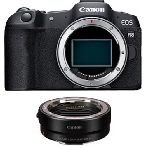 Canon EOS R8 Body + EF-EOS R Mount Adapter - Lightweight Full-Frame ...