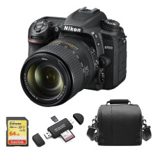 Nikon D7500 + AF-S 18-300mm VR DX - Kit complet : carte 64 Go, sac et lecteur de carte