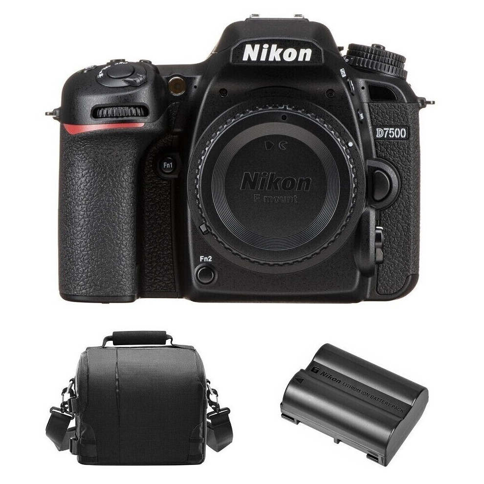 Nikon D7500 Body + Camera Bag + En-El15a Battery
