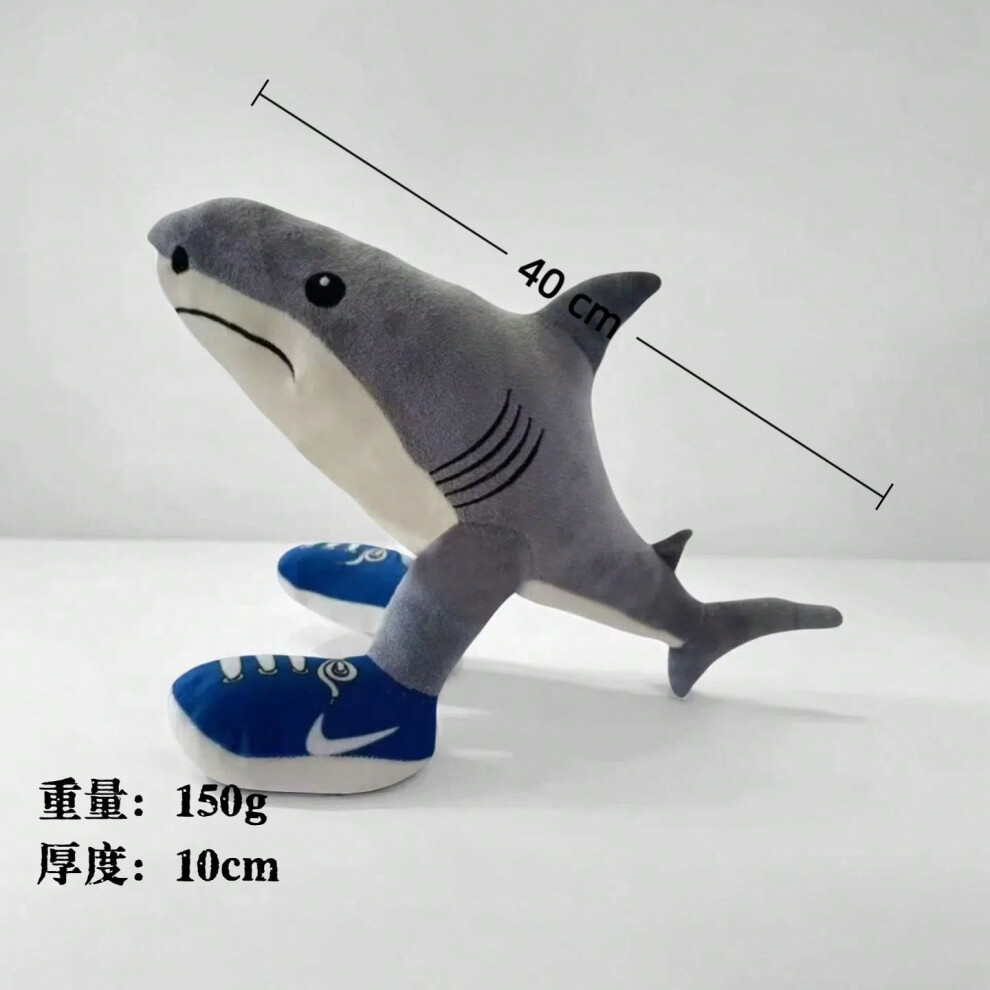 (Shan: Shark (Simplified Version) Figure, opp) AI American Shanhaijing plush toy tung tung sahur shark stick doll doll-image-OPC-PJRCPCS-NEW