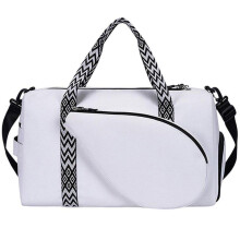 Tennis Shoulder Bag Waterproof Racket Bag for Tennis and Badminton, White Handbag with Adjustable Strap and Durable Material