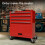 AREBOS AREBOS 4-Drawer +Compartment Tool Cabinet Garage Tool Chest with Wheels Workshop Tool Storage Lockable Red 5