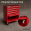 AREBOS AREBOS 4-Drawer +Compartment Tool Cabinet Garage Tool Chest with Wheels Workshop Tool Storage Lockable Red 7