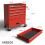 AREBOS AREBOS 4-Drawer +Compartment Tool Cabinet Garage Tool Chest with Wheels Workshop Tool Storage Lockable Red 9