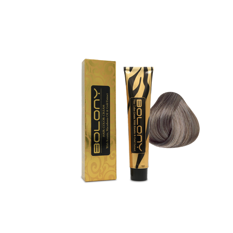 Bolony Hair Color Cream 8.111 Light Olive Ash Blond 100ml | Muted Cool Blond Hair Color, Olive Ash Undertones, Long-Lasting