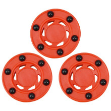 Roller Hockey Game Puck Pack of 3 - Inline and Street Hockey Pucks for Indoor/Outdoor Floor Use, Durable Material