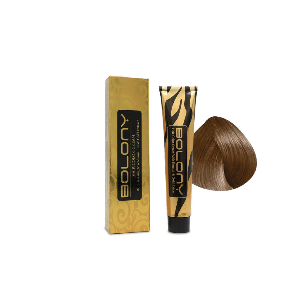 Bolony Hair Color Cream 5.73  Light Tobacco Brown 100ml | Unique Brown Hair Dye with Warm Undertones, Full Gray Coverage
