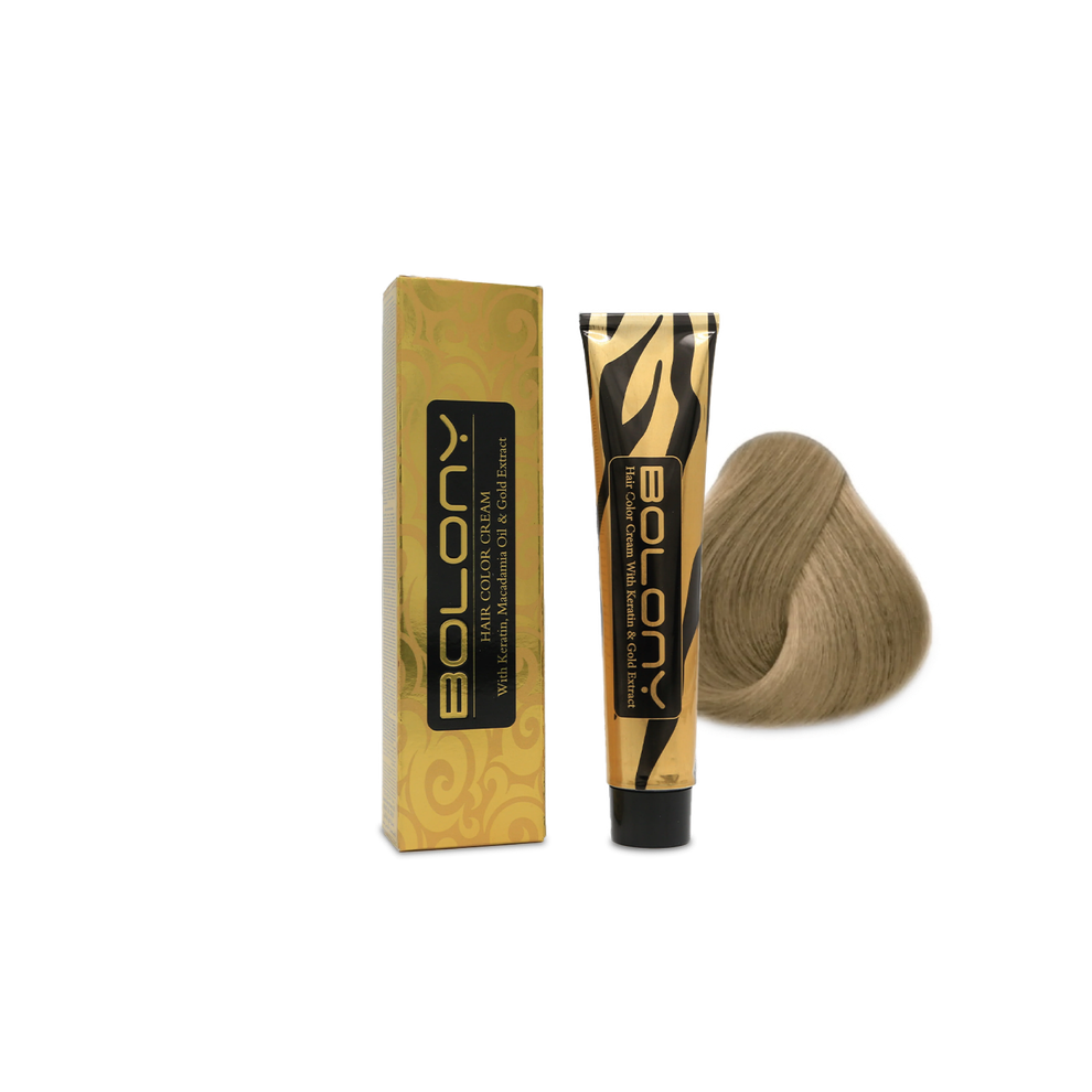 Bolony Hair Color Cream 9.121 Very Light Oak Ash Blond 100ml | Cool Blonde with Natural Ash Undertones, High-Lift, No Brass