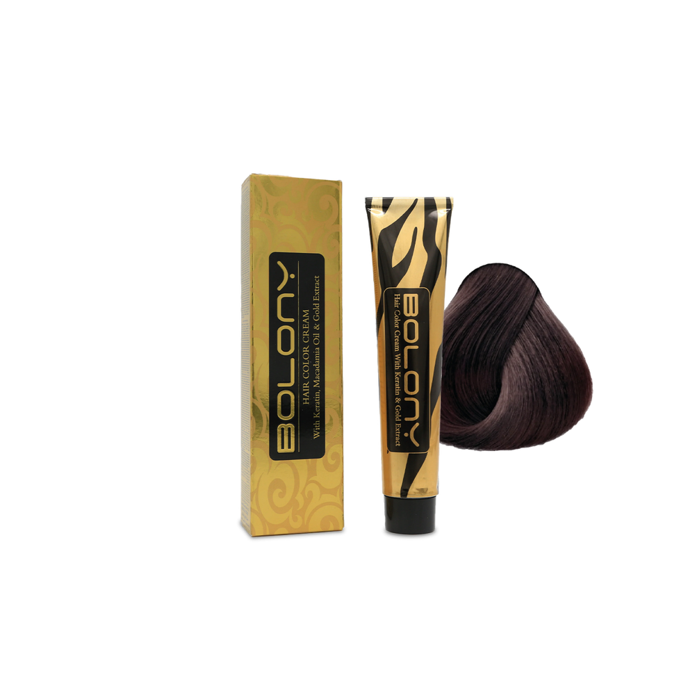 Bolony Hair Color Cream 6.111 Dark Olive Ash  Blond 100ml | Extra Cool-Tone Hair Color, Anti-Red & Brass Control, Long-Lasting