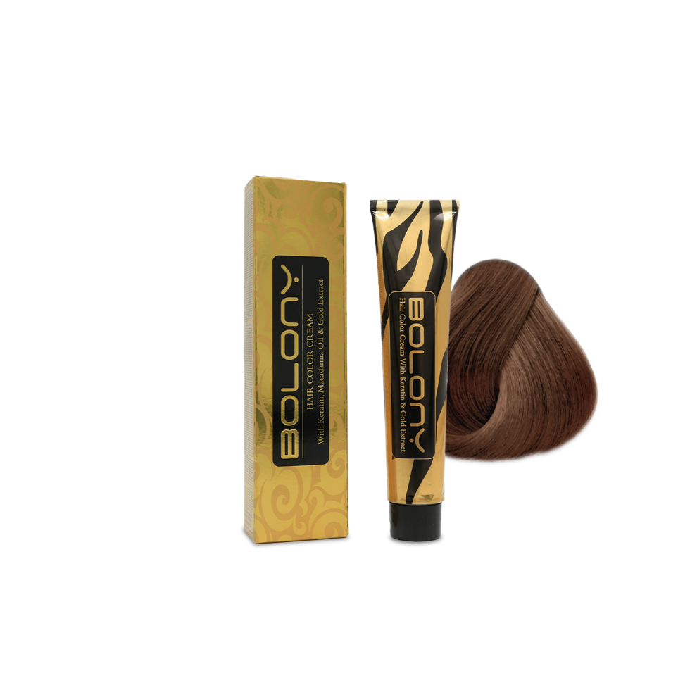 Cream,Brown Bolony Hair Color Cream 7.35 Chocolate Blond 100Ml | Warm Brown-Blond Hair Dye, Salon Color, Ammonia-Free Formula