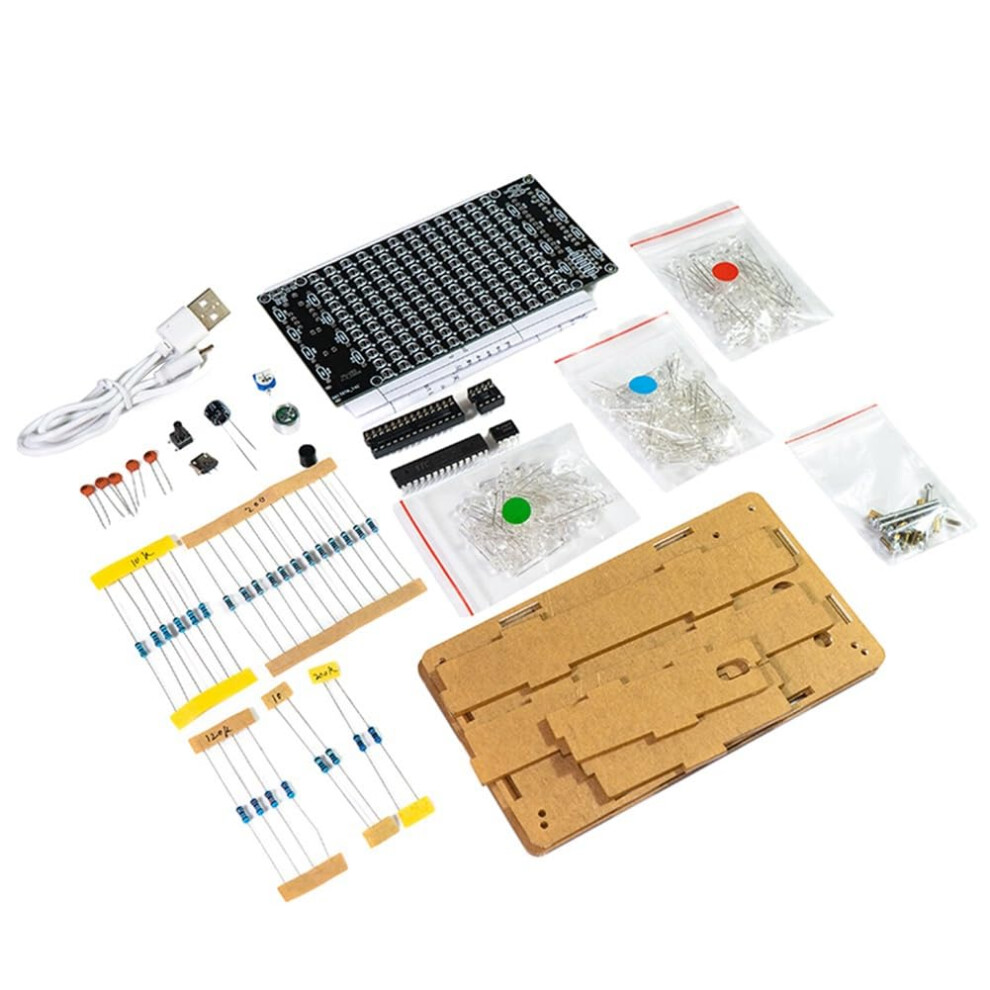 DIY Soldering Iron Set with Spectrum USB Mini Display and Sound-Activated Stereo Speaker Kit for Electronics Learning-image-OPC-PJRCQQX-NEW