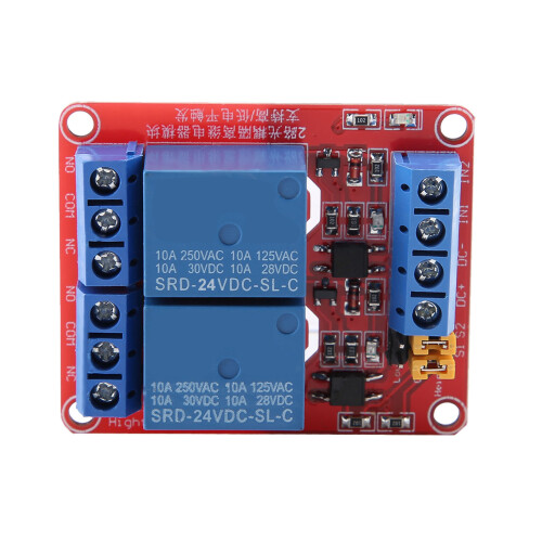 2-Kanal-Relais-Modul mit Optokoppler-Isolation, High- und Low-Level-Trigger (24V) 1