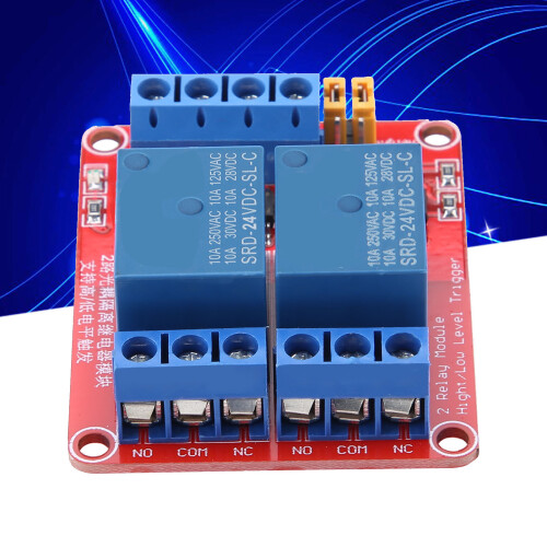 2-Kanal-Relais-Modul mit Optokoppler-Isolation, High- und Low-Level-Trigger (24V) 2