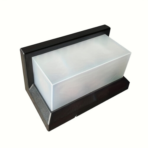 Solar wall light for outdoor use, 60 LEDs, square