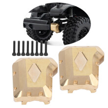 2 Stück RC Messing Hinterachsdiff-Abdeckungen Gegengewichte für Traxxas TRX4 1/10 RC Auto Upgrade-Teile