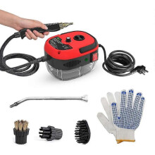 (UK Plug) 2500W Portable Handheld Steam Cleaner High Temperature Pressurized Steam Cleaning Machine with Brush Tw